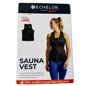 Echelon Womens Large Sauna Vest Neoprene Weight Loss Fitness Black